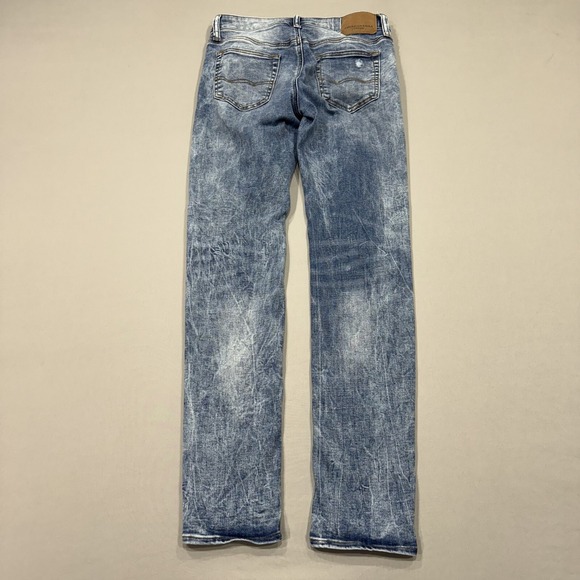 American Eagle Jeans Mens 30x34 Blue Skinny Next Level Flex Denim Distressed - Picture 2 of 9